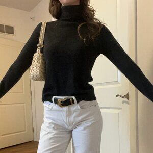 Old Navy Wool Blend Gray Turtleneck Sweater size S